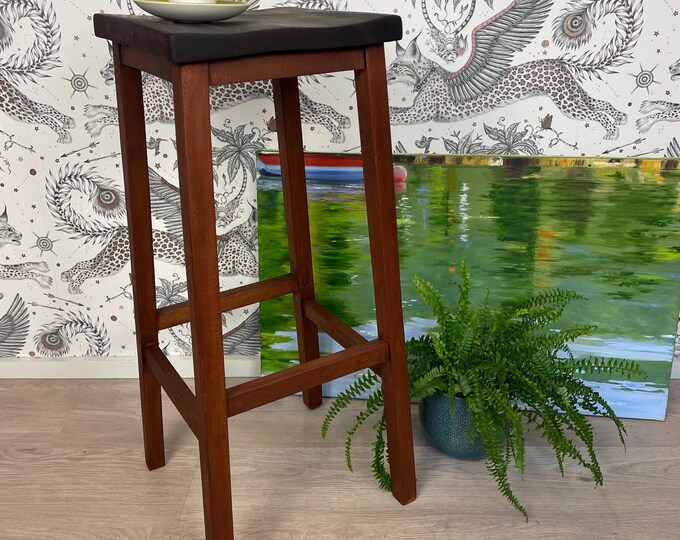Vintage Stool | Wooden Stool | Rustic Plant Stand - Etsy UK