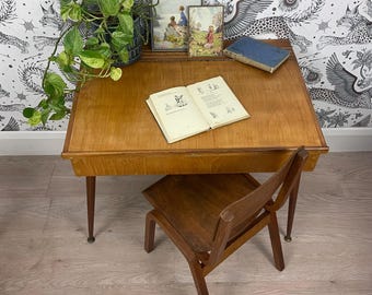 Vintage Midcentury Childs Desk with Dansette Legs