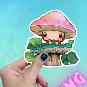Cute Chibi Mushroom Sticker | Kiss-Cut Vinyl Decals