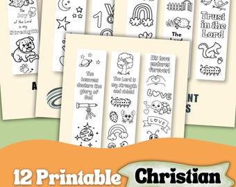 Printable Christian Coloring Bookmarks for Kids