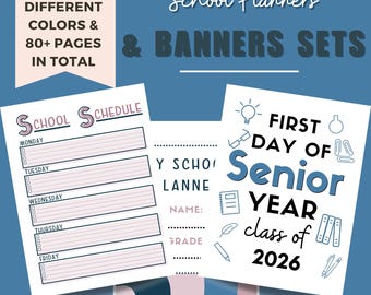 Printable First Day of School Signs & Planner (Digital Download)