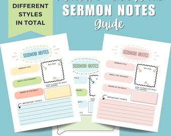 Children's Printable Sermon Notes Guide