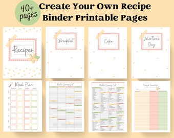Create Your Own Recipe Binder Printable Pages