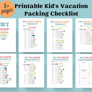 Vacation Packing Checklist for Kids