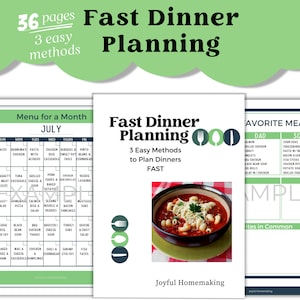 36+ Page Fast Dinner Planning Printables