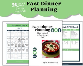 36+ Page Fast Dinner Planning Printables
