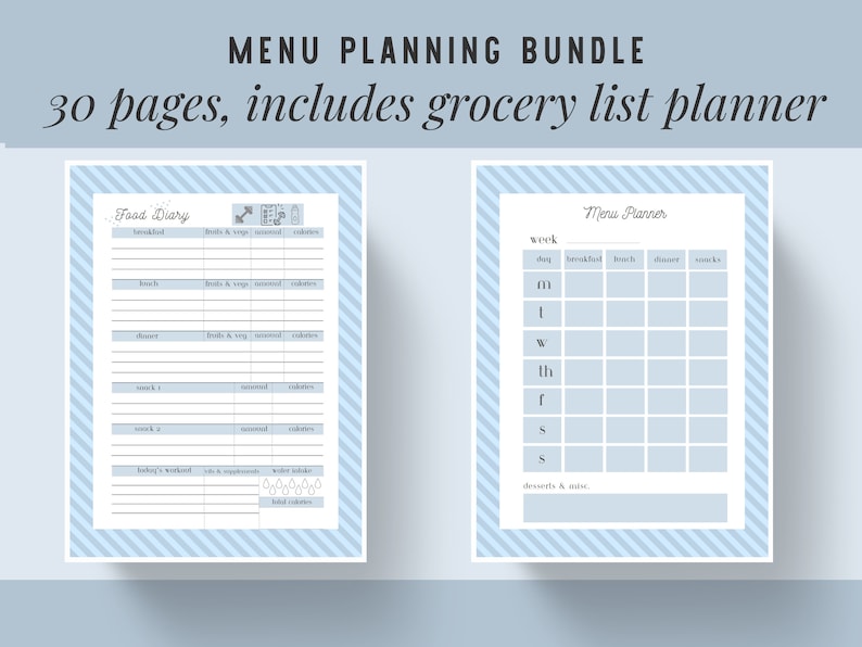 Printable Meal Planning Tools Collection - Etsy