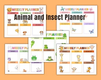 Insect and Animal Planner for Young Readers