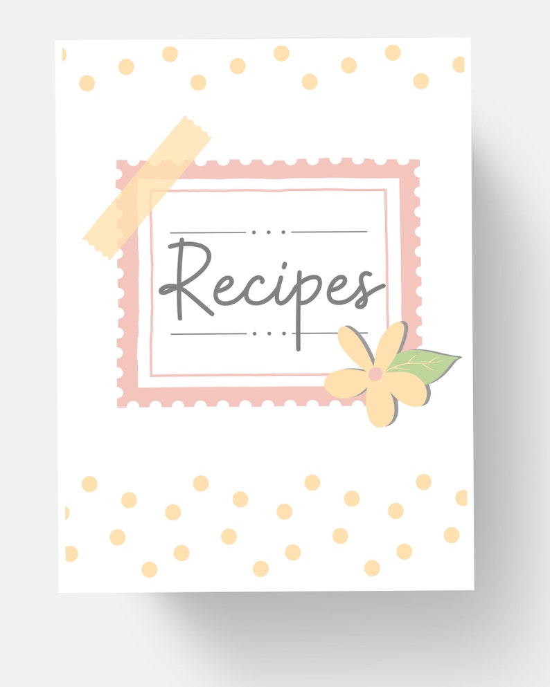 Create Your Own Recipe Binder Printable Pages Etsy
