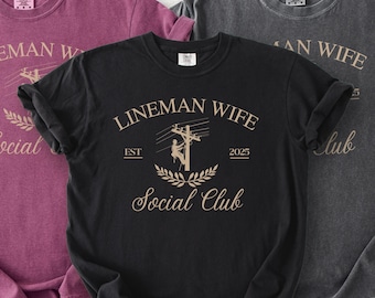 Lineman Wife Shirt, Power Lineman Tee, Blue Collar Gift, Mother’s Day Lineman Gift, Lineman Crewneck, Lineman Wife Tee, Lineman Wedding Gift