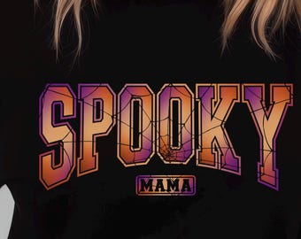 Halloween Mama Sweatshirt, Spooky Mama Shirt, Retro Halloween Shirt, Fall Mom Shirt, Vintage Pumpkin Tee, Halloween Gift for Mom, Witch Tee