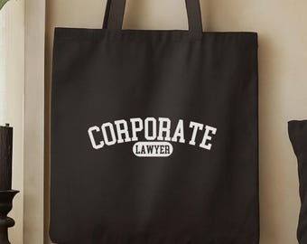 Corporate Lawyer Tote Bag, Lawyer Gifts, Law School Graduation, Future Lawyer, Bar Exam Gift, Law Student, Luxury Corporate Gifts, Lawyer