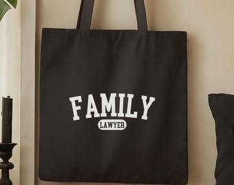 Family Lawyer Tote Bag, Lawyer Gifts, Law School Graduation, Future Lawyer Tote, Bar Exam Gift, Law Student, Luxury Corporate Gifts, Lawyer