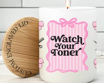 Personalized Lid  Candle, 10oz Hand-Poured Candle, Hairstylist, Funny Hairdresser, Cosmetologist Gift, Salon Work, Graduation Gift, Hair