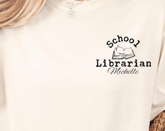 School Librarian Unisex T-shirt, Reading Teacher, Custom Librarian, Librarian Shirt, Librarian Appreciation Gift, School Librarian Tee
