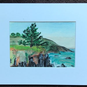 Original, 5”x7” Big Sur Watercolor  Paintings