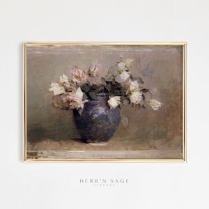 Vintage Flower Art | Antique Floral Bouquet Vase Home Decor | VINTAGE PRINTABLE Wall Art | No. 1