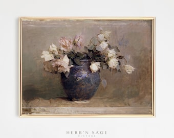 Vintage Flower Art | Antique Floral Bouquet Vase Home Decor | VINTAGE PRINTABLE Wall Art | No. 1