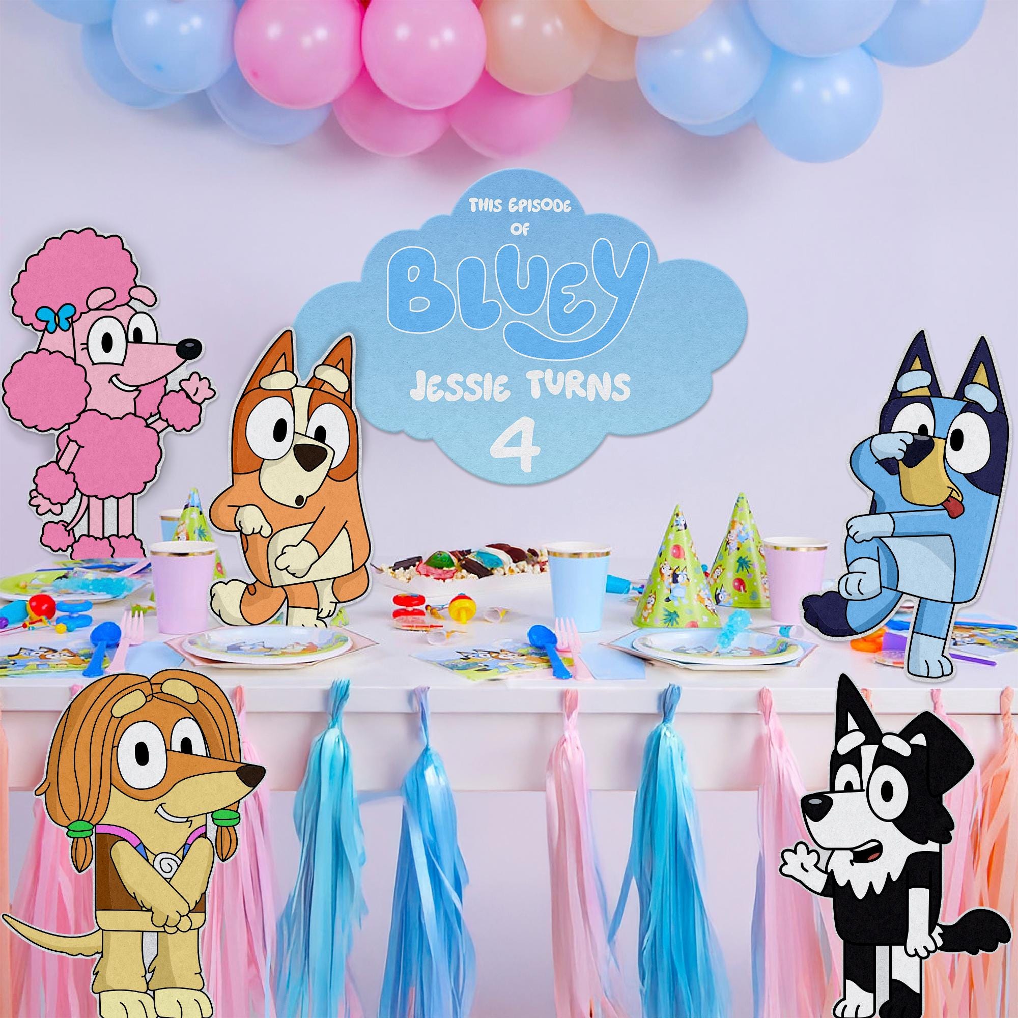 Bluey Character Cutouts Set of 6