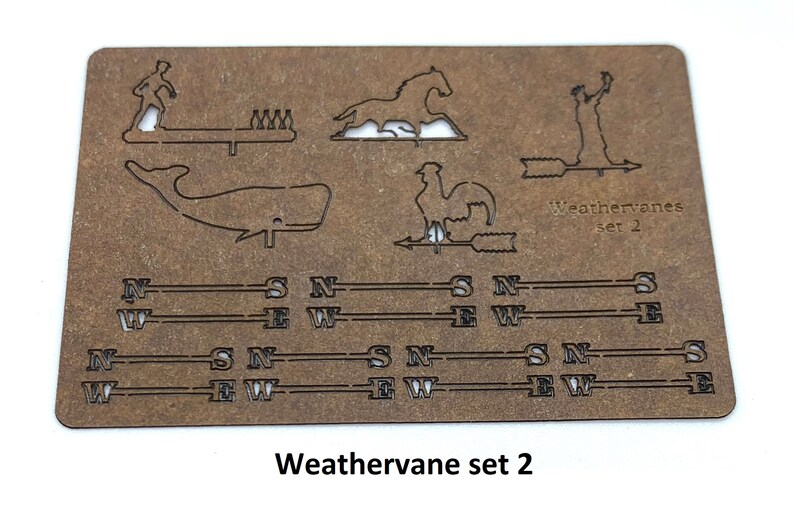 HO 187 Scale Kit Lasercut Weathervanes Set 2 Etsy