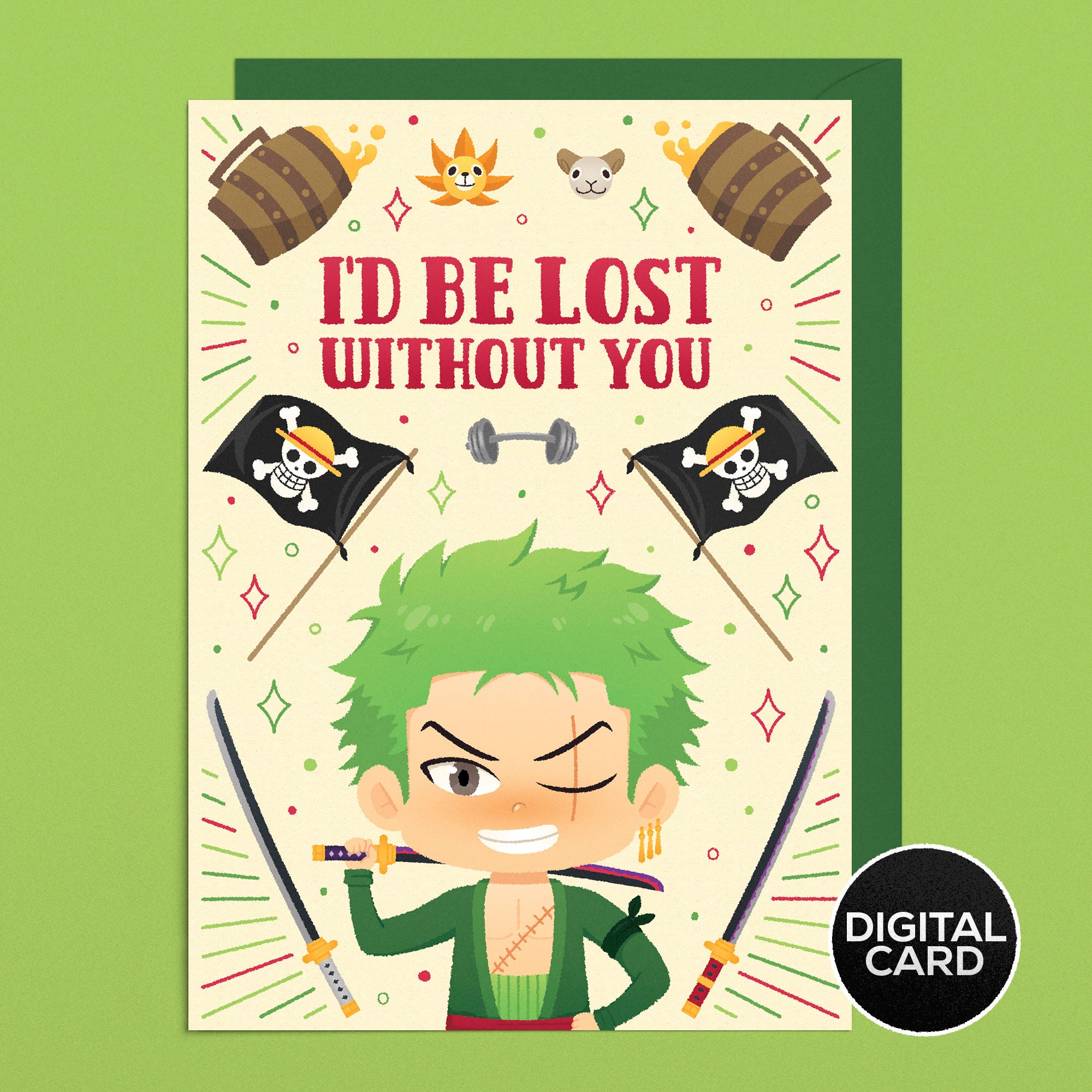 One piece bday greeting card - Etsy 日本