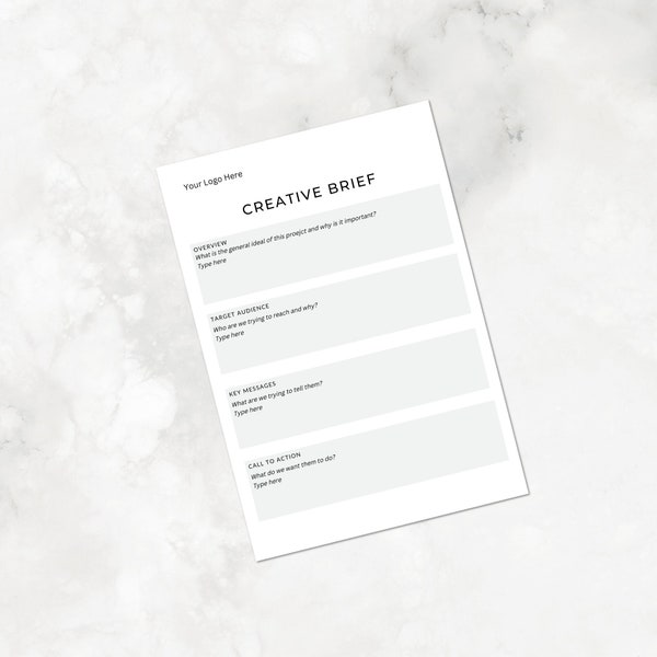 Creative Brief Template for Canva