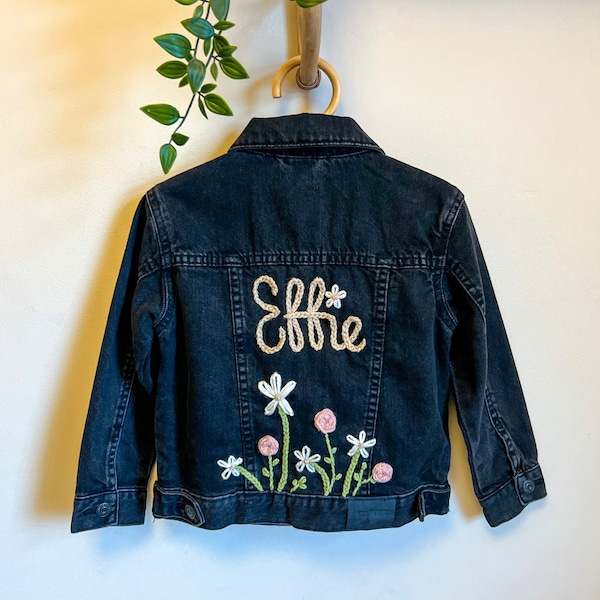 Personalised kids' denim jackets – SEND IN SERVICE – Baby name denim jackets.