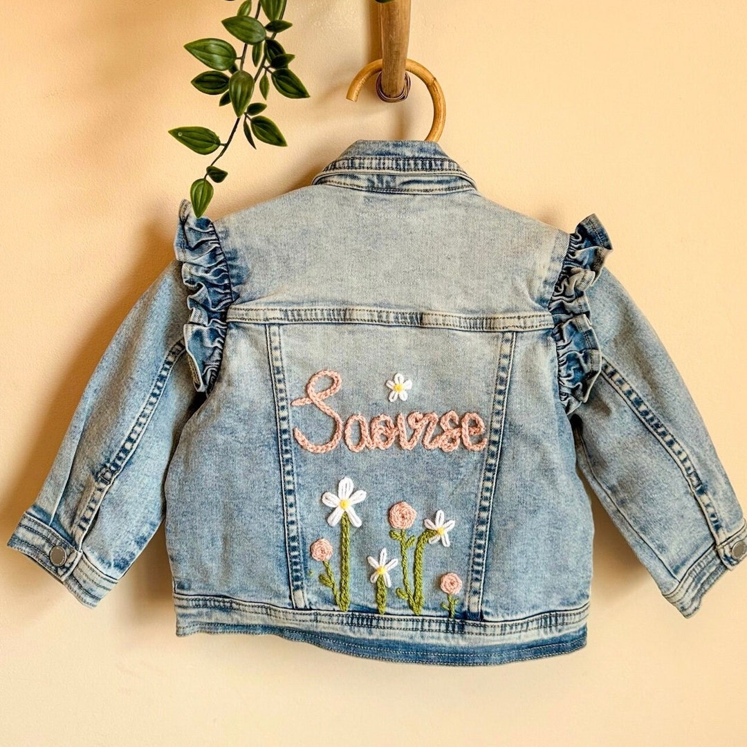 Personalised Kids' Denim Jackets 612 Months, 12 Years, 23 Years Baby