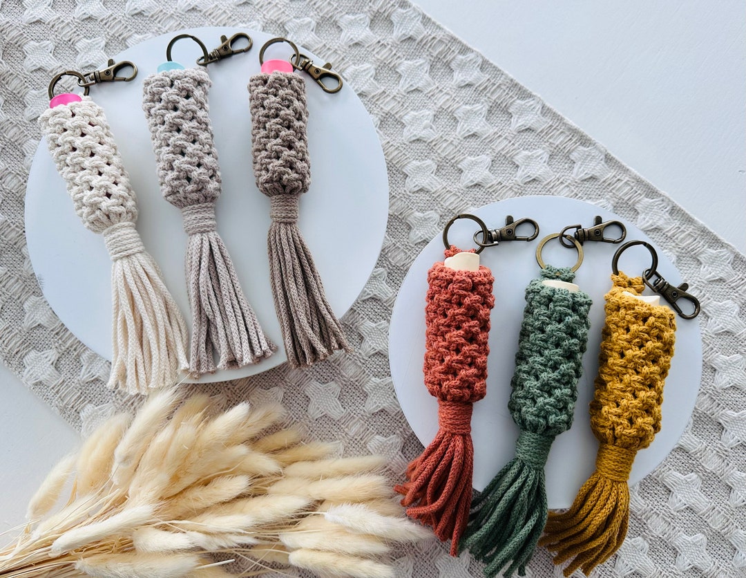 Macrame Lip Balm Holder Etsy