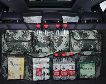 Car Boot Organiser | Rear Seat Hanging Military Style Tactical Pockets | 4 Colours Available