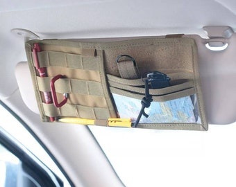 Tactical Car Sun Visor Pouch | Multifunctional Accessories Holder and Organisation