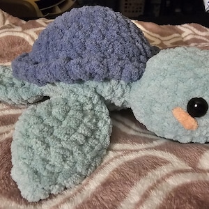 Crochet Amigurumi Turtle Plush Stuffed Animal, Kids Gift, Turtle Lovers Toy, Bernat Blanket, Soft Toy