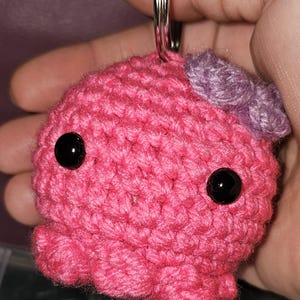 Handmade Crochet Octopus Keychain - Tiny And Squishy Amigurumi Fun for Teens And Kids - Perfect Gift!