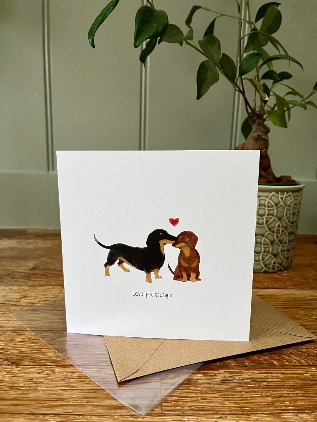 Love You Sausage Sausage Dog Valentines Card Dachshund Etsy