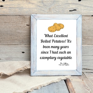 Pride and Prejudice Wall Art, Mr Collins Quotes, Funny Quotes, Gifts for Her, Literary Gifts
