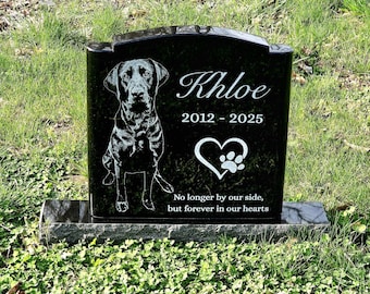 16x16" Laser Engraved Headstone Vrave Marker, Cemetery Tombstone, Pet Memorial for Dog or Cat