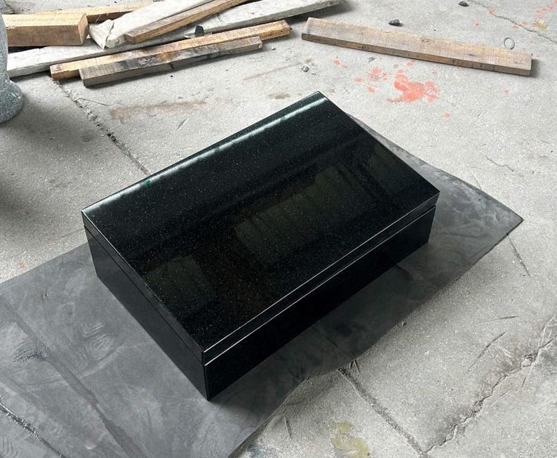 Stone Cremation Box Black Granite Pet Cremation Memorial Stone: Engraved Grave Marker - Etsy