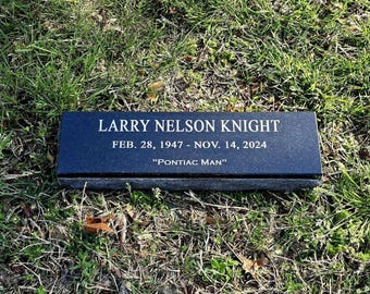 Premium All Natural Black Granite Garden Memorial Stone, Headstone Memorial Plaque, Footstone Memorial, Pet Memorial, Garden Stone Decor