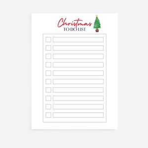 Printable December to Do List, Simple and Modern, Digital Download ...