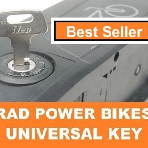 RAD eBike Universal Replacement Battery key for RAD ebikes (not suitable for "semi-integrated" batteries ! )