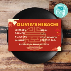 Hibachi Invitation, Hibachi Birthday, Japanese Restaurant Party ...