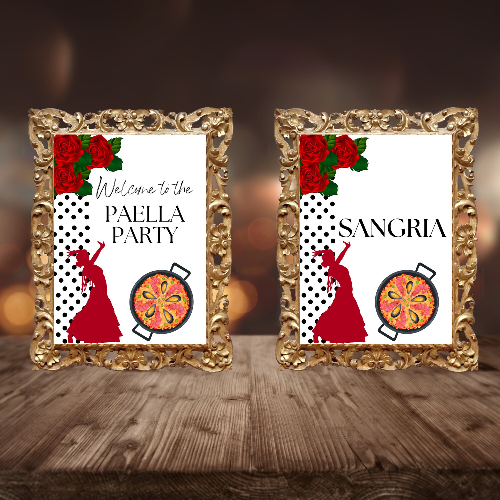 Paella Birthday Party Paella Party Invitation Spanish Paella Etsy