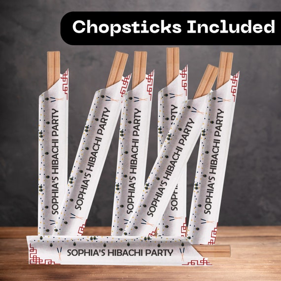 Personalized Chopsticks Personalized Hibachi Chopsticks Sleeve