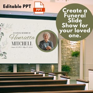 Modello di presentazione funebre, Modello funebre, Presentazione Celebrazione della vita, Presentazione PowerPoint, Presentazione PPT modello necrologio