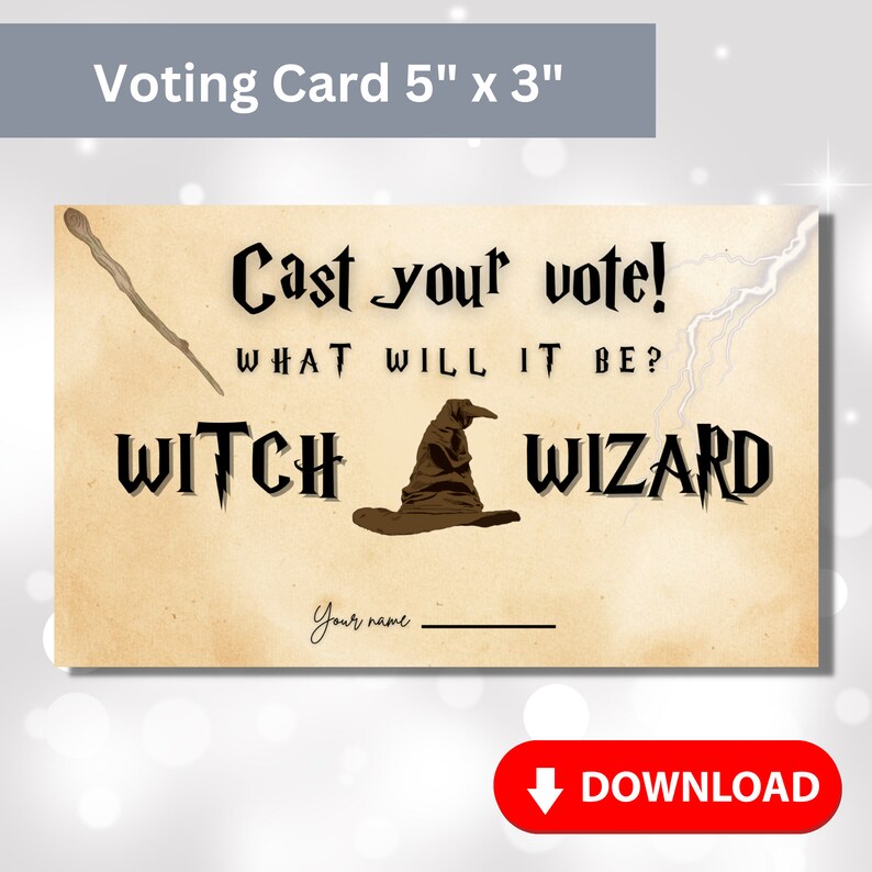 Harry Potter Gender Reveal Invitation Harry Potter Voting - Etsy