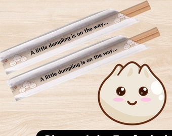 A little Dumpling is on the way, A little Dumpling baby shower theme, Personalized Chopsticks, Baby Shower, Dumpling theme Chopsticks