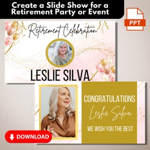 Retirement Slideshow PPT, All text editable, PPT, Retirement celebration, Retirement Party PPT, Slideshow, Editable powerpoint, retirement