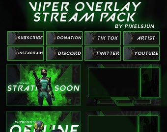 Viper Stream Pack, overlay pack, Viper package, Valorant Stream Pack
