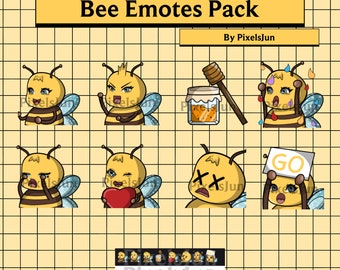 Bee Emotes Pack for Twitch