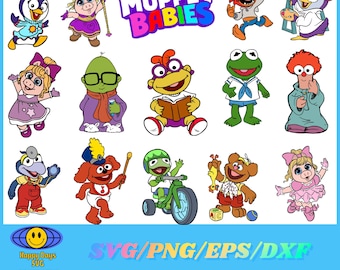 Muppet Babies SVG, bundel gesneden bestanden voor Cricut en silhouet, Muppets, svg, dxf, eps, pdf, png, SVG bundel, Muppets cutfile voor cricut